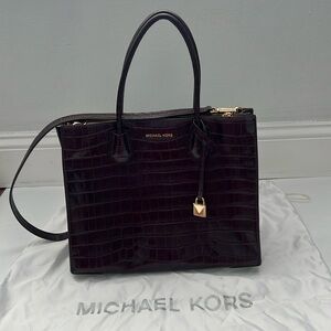 Michael Kors Scarlett Medium Crocodile
Embossed Patent Leather Satchel